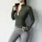 Women Winter Fleece Zipper Yoga Jacket With Thumb Holes 5