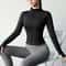 Women Winter Fleece Zipper Yoga Jacket With Thumb Holes 7