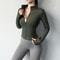 Women Winter Fleece Zipper Yoga Jacket With Thumb Holes 9