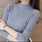 Women Mock Neck Ruffle Sweater Long Sleeve Knit Pullover 4