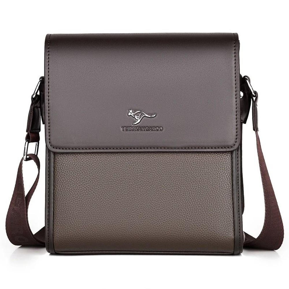 Men Leather Messenger Bag Business Casual Crossbody Shoulder Briefcase 0