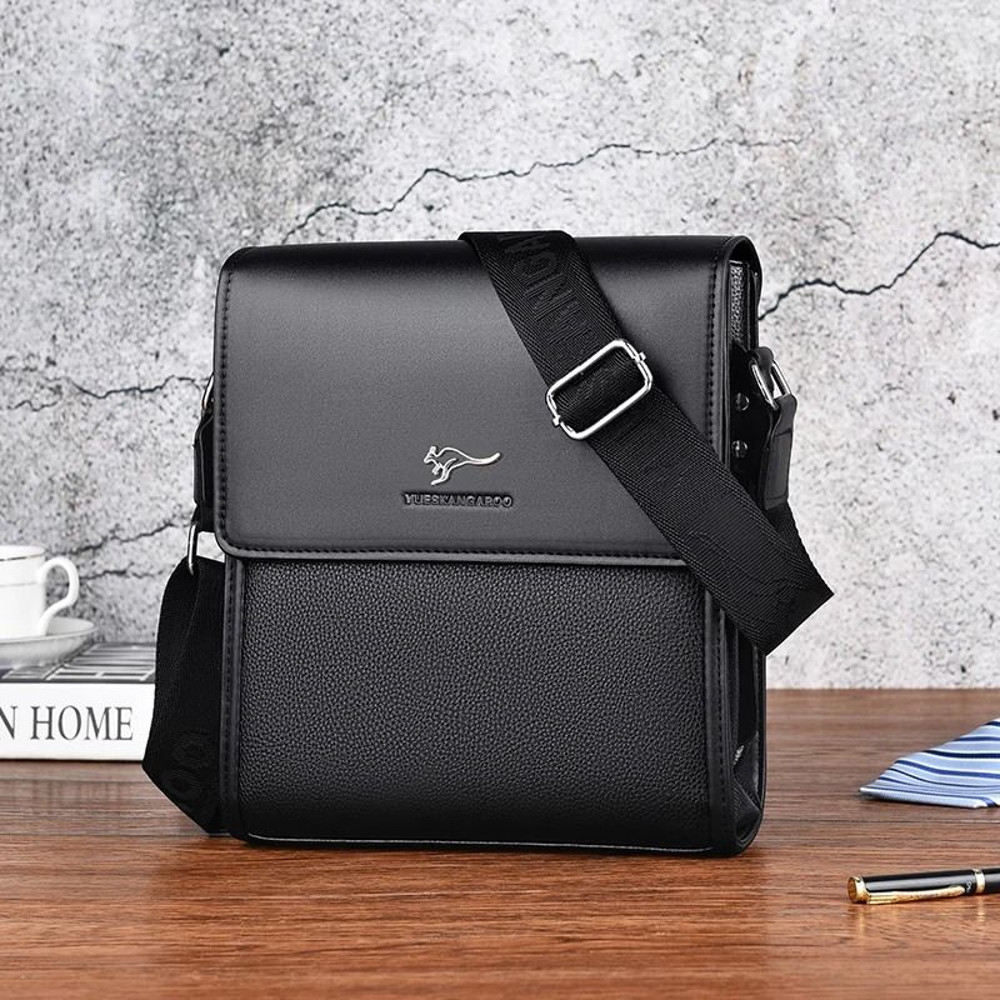 Men Leather Messenger Bag Business Casual Crossbody Shoulder Briefcase 4