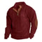 Men Corduroy Patchwork Sweatshirt Long Sleeve Stand Collar Pullover 14