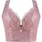 Sexy Lace Push Up Bra Wire Free Backless Floral Plus Size Bra 4