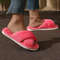 Women Cross Strap Faux Fur Slippers Indoor Plush Slides 5