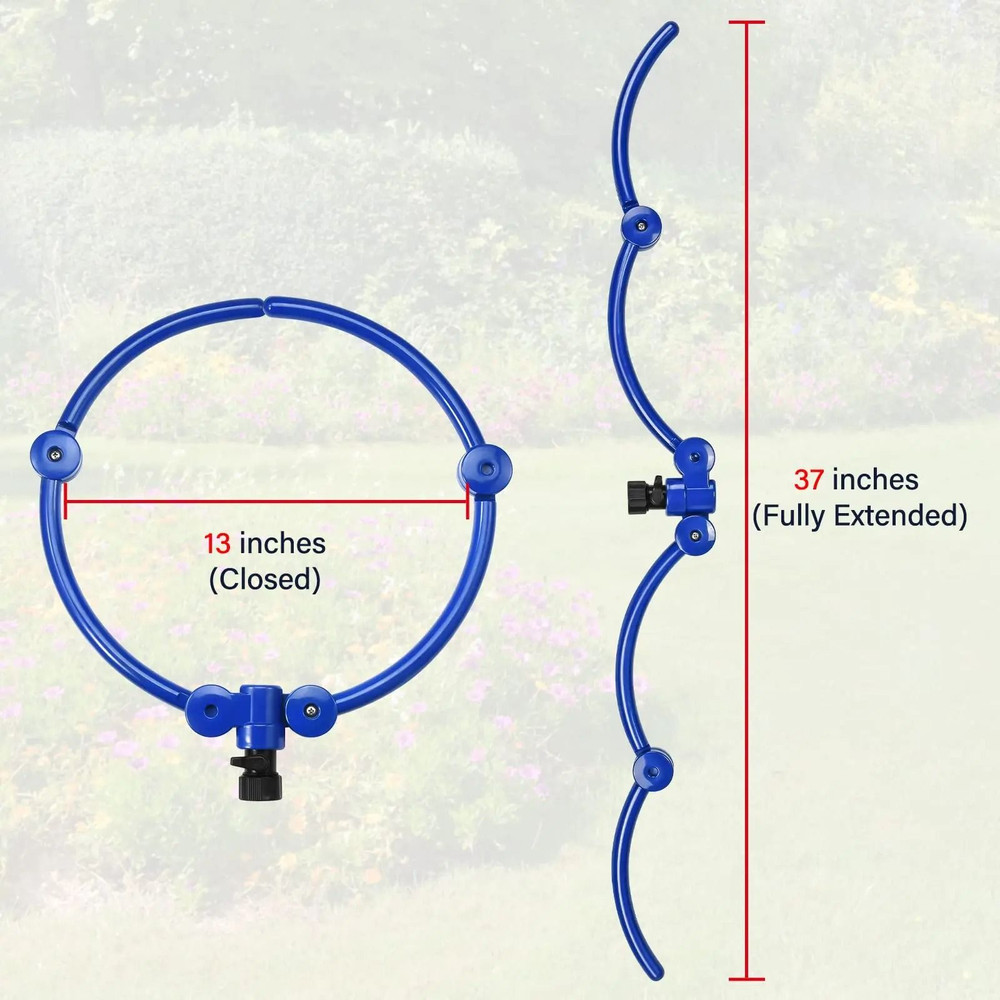 Tree Watering Ring Circle Sprinkler With Y Hose Splitter 360 Degree Irrigation 5