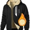 Men Lamb Fleece Zip Hoodie Thick Warm Sherpa Jacket 0