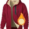 Men Lamb Fleece Zip Hoodie Thick Warm Sherpa Jacket 9