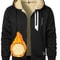 Men Lamb Fleece Zip Hoodie Thick Warm Sherpa Jacket 1