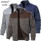 Men Patchwork Stand Collar Zip Up Sweatshirt Slim Fit Track Jacket 0