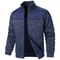 Men Patchwork Stand Collar Zip Up Sweatshirt Slim Fit Track Jacket 1