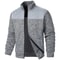 Men Patchwork Stand Collar Zip Up Sweatshirt Slim Fit Track Jacket 2