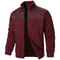 Men Patchwork Stand Collar Zip Up Sweatshirt Slim Fit Track Jacket 4