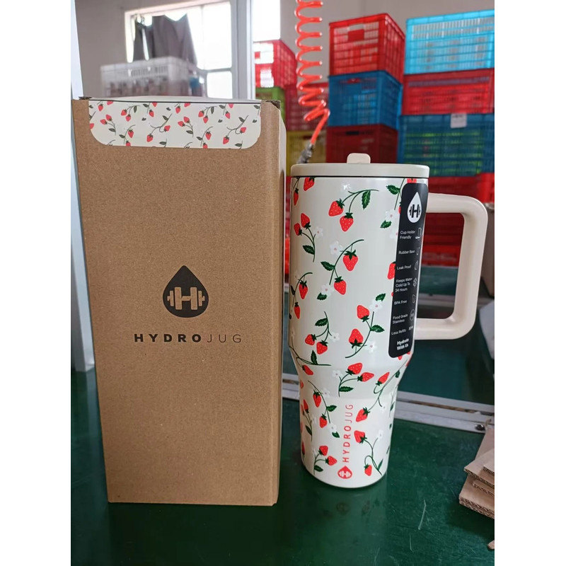 Stainless Steel Tumbler 32oz40oz With Straw Lid Vacuum Insulated Travel Mug 17