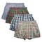 Mens Plaid Cotton Boxer Shorts 4 Pack Loose Breathable Underwear 0