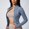 Womens Slim Fit Quick Dry Workout Jacket Full Zip Long Sleeve 3