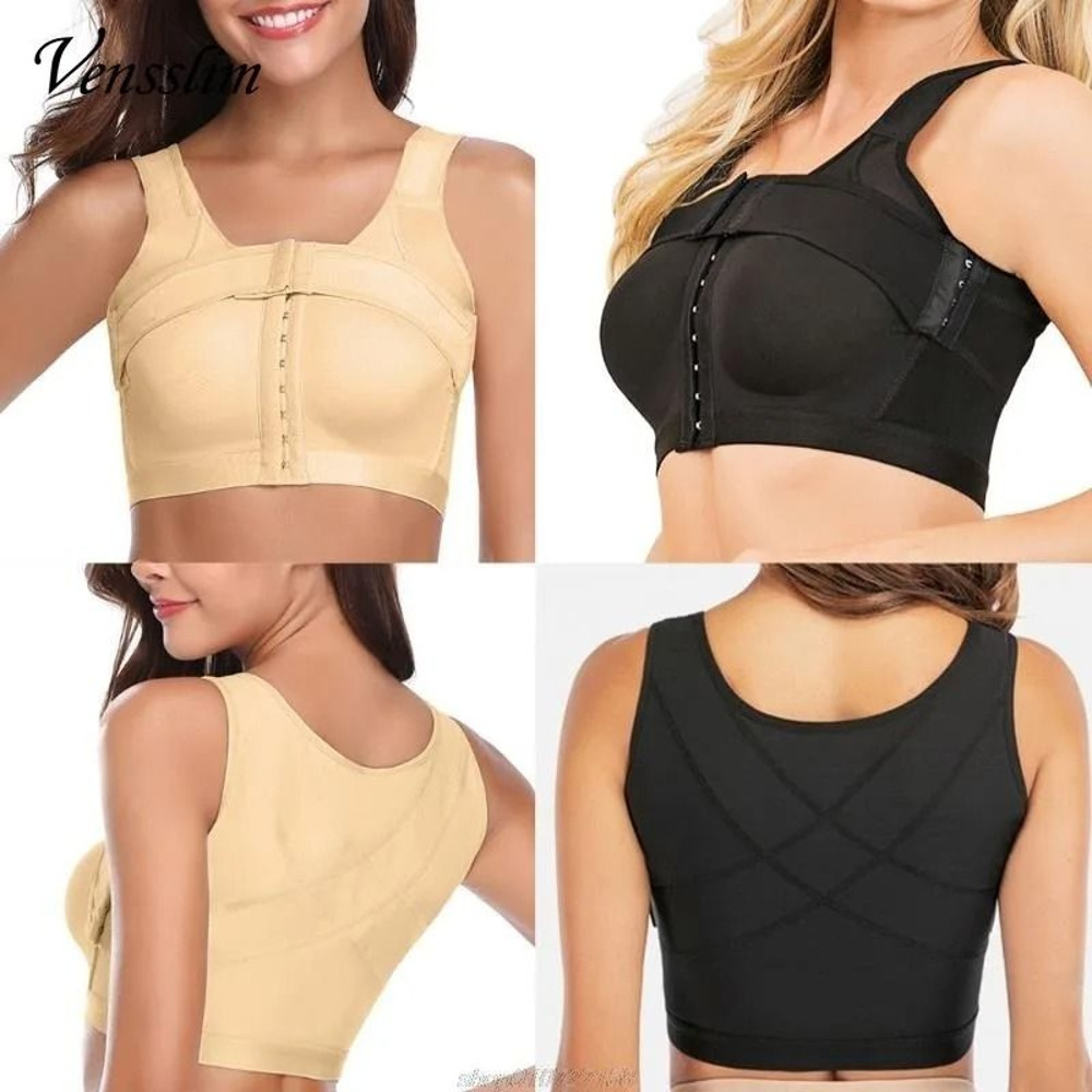 Womens Post Surgery Front Closure Bra Posture Corrector Compression Shapewear 3