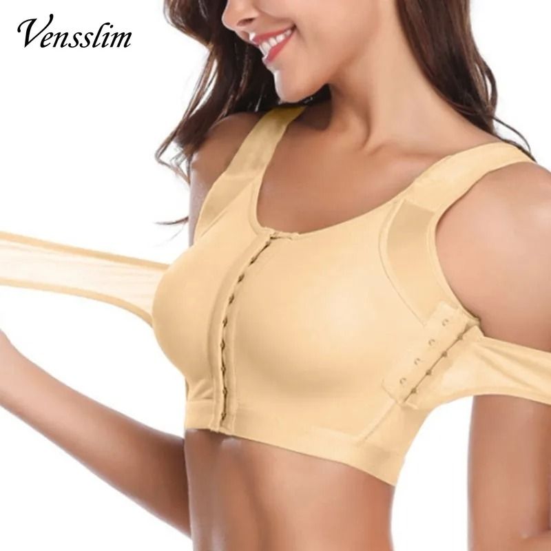 Womens Post Surgery Front Closure Bra Posture Corrector Compression Shapewear 4