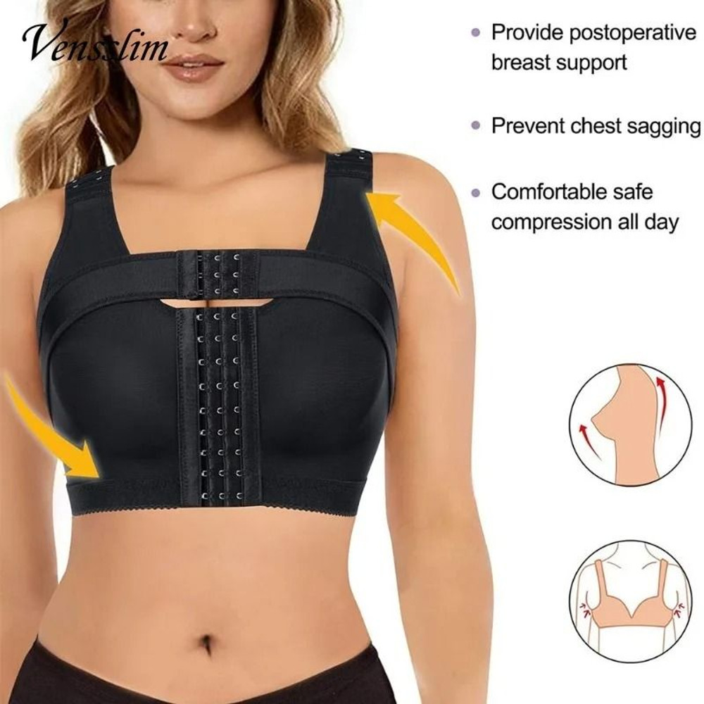 Womens Post Surgery Front Closure Bra Posture Corrector Compression Shapewear 5