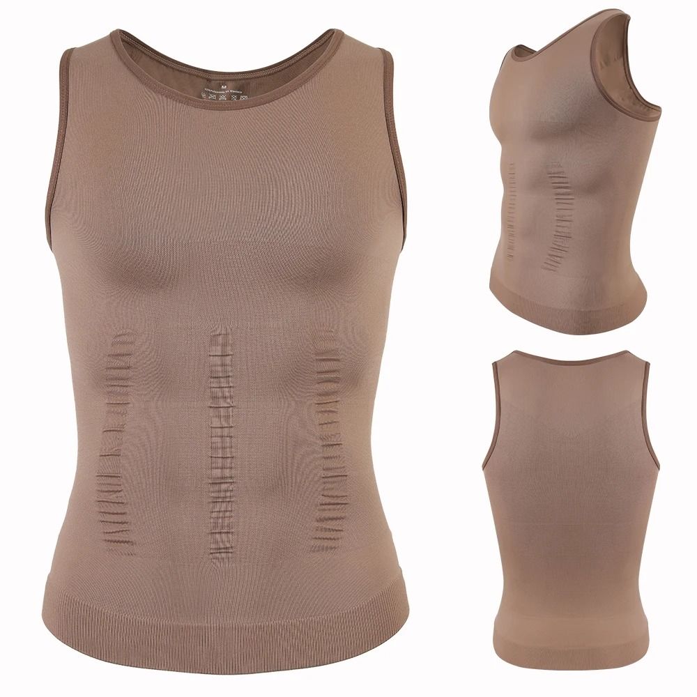 Mens Compression Shaper Vest Slim Fit Tummy Control Sleeveless Top 11
