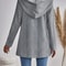 Womens Solid Color Hooded Zip Sweatshirt Casual Loose Fit Jacket 1
