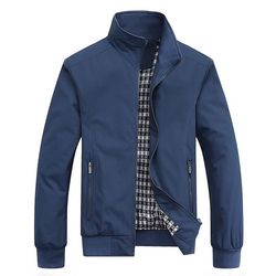 mens casual slim fit bomber jacket lightweight baseball style coat