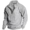 Mens Fleece Half Zip Stand Collar Sweatshirt 8