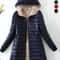 Womens Mid Length Hooded Winter Coat With Warm Lamb Fleece Lining 0