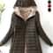 Womens Mid Length Hooded Winter Coat With Warm Lamb Fleece Lining 7