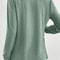 Women Solid Color V Neck Long Sleeve Button Top 1