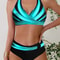 Women Push Up Bikini Halter Swimsuit High Waist Swimwear 3