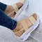 Womens Open Toe Buckle Sandals Non Slip Summer Wedge Shoes 9