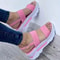 Womens Open Toe Buckle Sandals Non Slip Summer Wedge Shoes 2