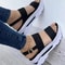Womens Open Toe Buckle Sandals Non Slip Summer Wedge Shoes 5
