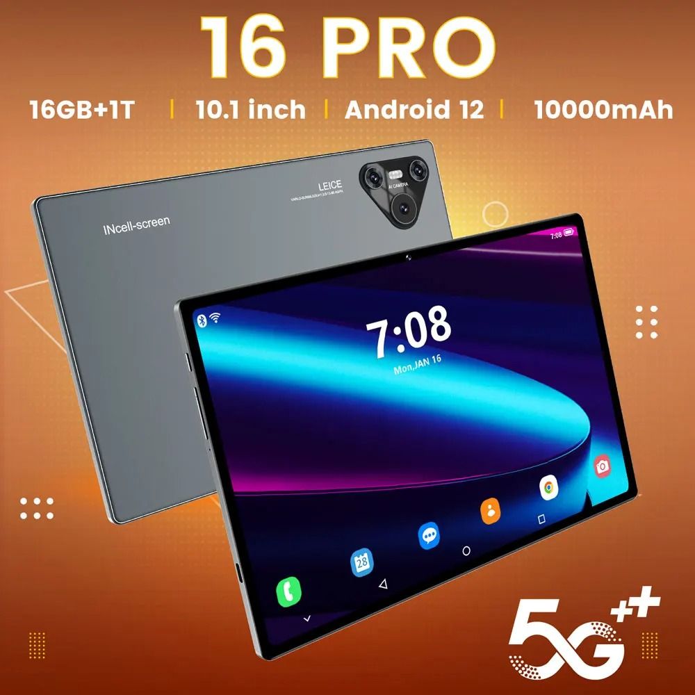 Pro Tablet 10 Inch Android 4K Dual SIM With Keyboard Option 0