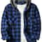 Mens Hooded Plaid Shirt Casual Slim Fit Long Sleeve Jacket 0