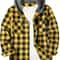 Mens Hooded Plaid Shirt Casual Slim Fit Long Sleeve Jacket 12