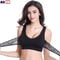 Womens Cross Side Buckle Seamless Lace Sports Bra 1