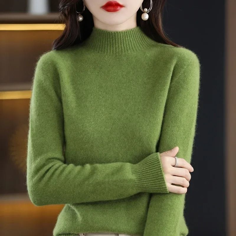 Womens Autumn Winter Knit Sweater Long Sleeve Pullover 3