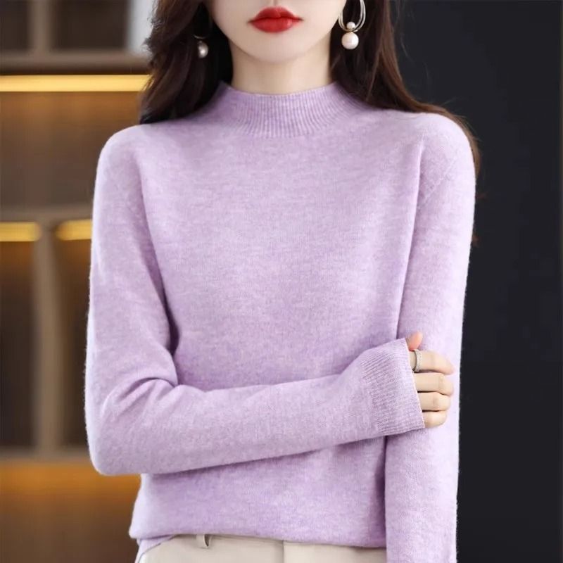 Womens Autumn Winter Knit Sweater Long Sleeve Pullover 19