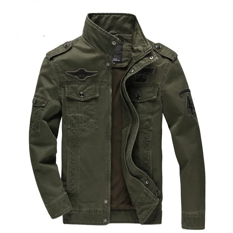 Mens Military Cargo Jacket Plus Size Casual Army Coat 1