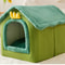 Indoor Soft Dog Kennel Warm Pet Bed Cave With Removable Mat 9