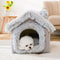 Indoor Soft Dog Kennel Warm Pet Bed Cave With Removable Mat 1