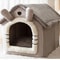 Indoor Soft Dog Kennel Warm Pet Bed Cave With Removable Mat 8