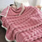 Solid Color Flannel Rabbit Fur Soft Sofa And Bed Blanket 2