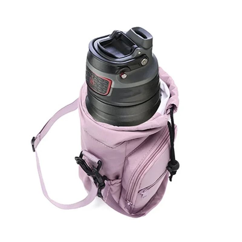 Portable Water Bottle Bag With Adjustable Strap And Phone Pocket 3