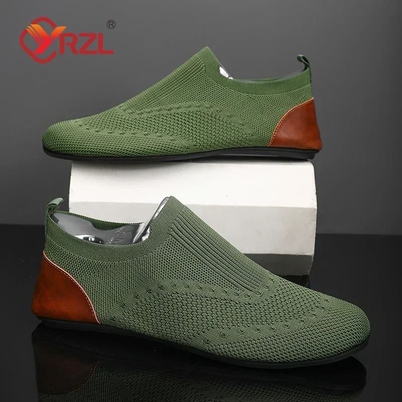 Mens Casual Loafers Soft Driving Moccasins Breathable Mesh Slip On Walking Shoes