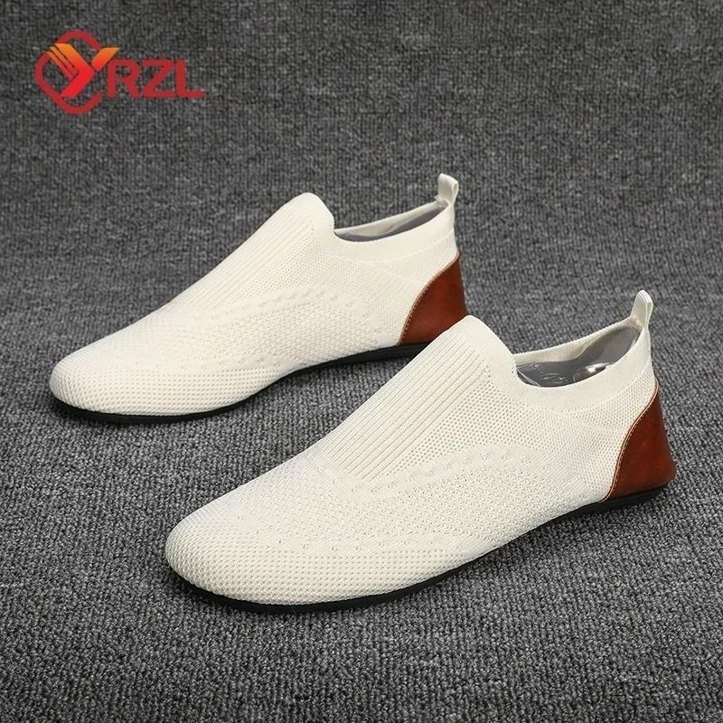 Mens Casual Loafers Soft Driving Moccasins Breathable Mesh Slip On Walking Shoes