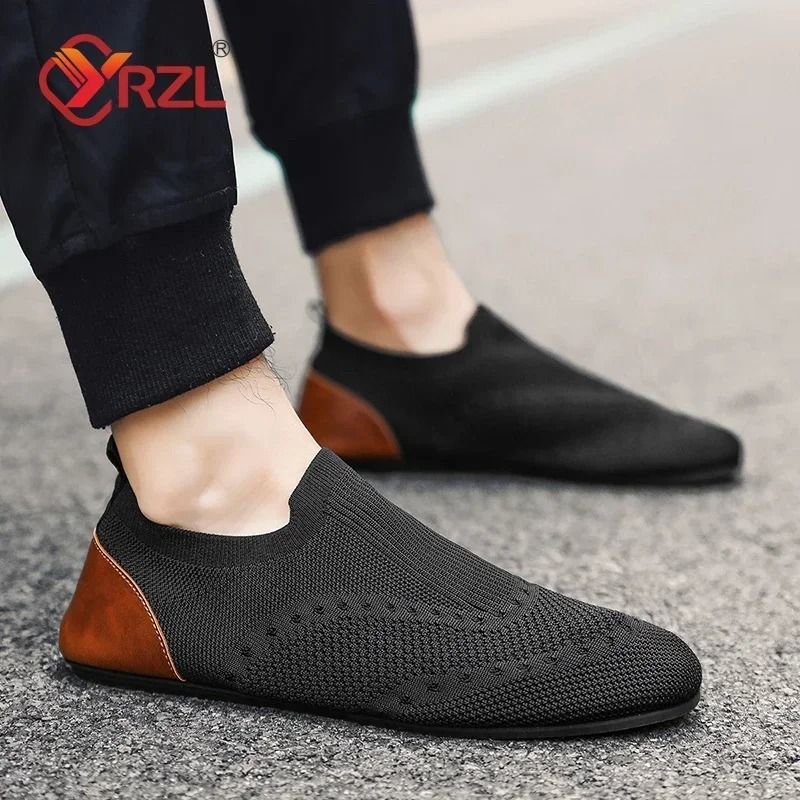 Mens Casual Loafers Soft Driving Moccasins Breathable Mesh Slip On Walking Shoes