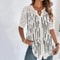 Casual Lace Women Shirt Loose Elegant Short Sleeve Blouse 3